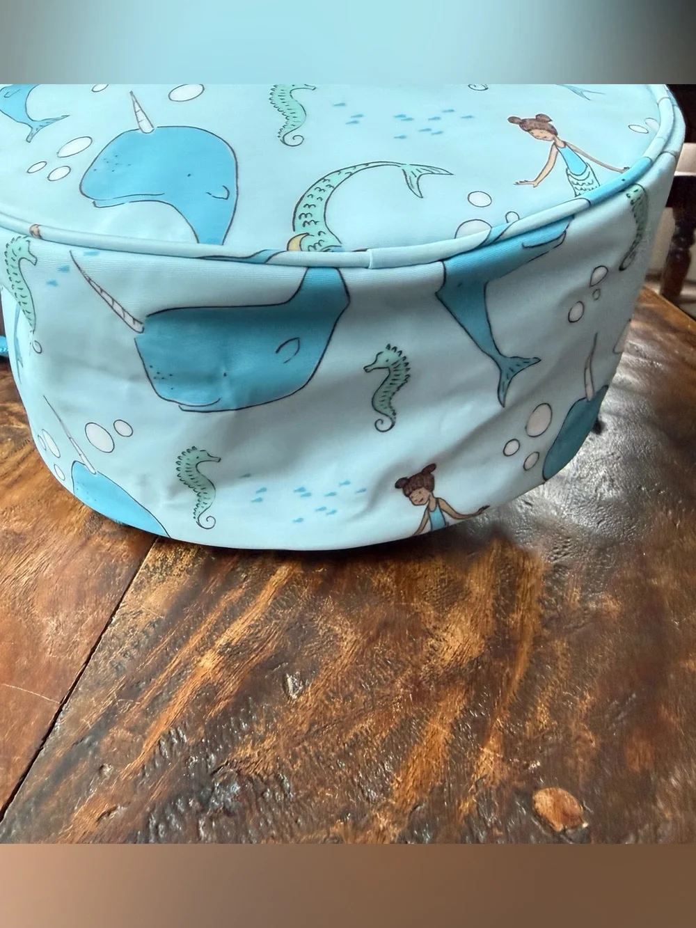 12 Little by Sarah Jane Round Whale Backpack - Light Blue
